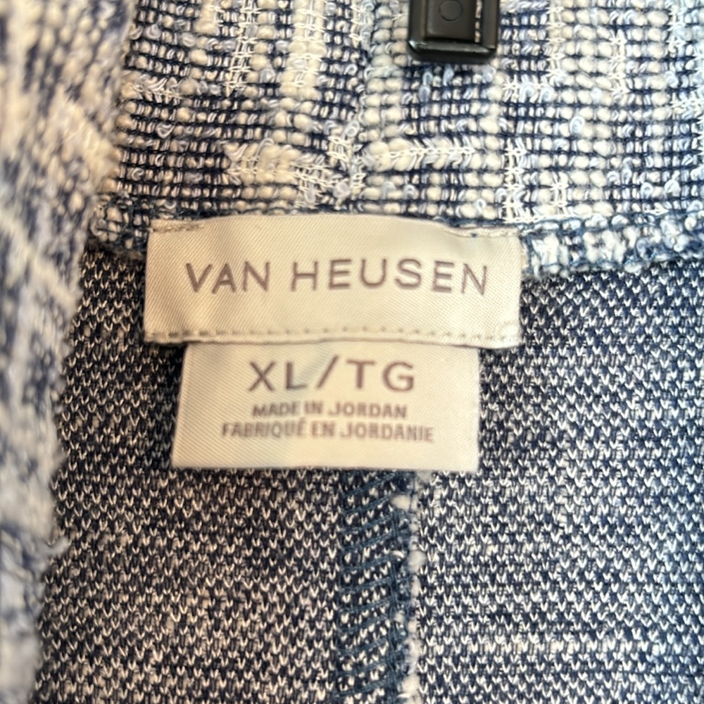 VAN HEUSEN VEST-Blue/White Texture in Size XL - Picture 2 of 7